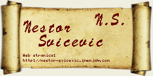 Nestor Svičević vizit kartica